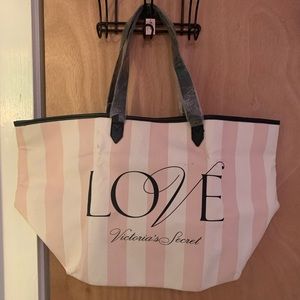 Victoria’s Secret Pink&White Striped Weekend Tote